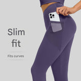 Blue XL Size Women's High Waist Yoga Leggings with Mesh Side Pockets - Squat Proof, Peach Hip Lift, Breathable Stretch Fabric for Gym Running 、Pilates Wea and Daily Wear