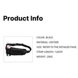Winter Fitness Bundle - Black L size Women's High Waist 3/4 Yoga Leggings with Peach Hip Lift and Black Waterproof Sports Waist Bag with Bottle Holder for Running Gym and Outdoor Activities