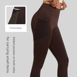 Comfortable Outdoor Sports Set-Grey S Size Running Waist Belt and Grey S Size High-Waisted Yoga Leggings  - Breathable Spandex Blend, Side Pockets for Phone and Keys, Lightweight Fitness Gear for Running and Gym