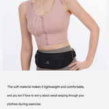 Grey Running Waist Pack—Made of waterproof nylon with an adjustable strap (fits waist sizes 60–110 cm); features a three-pocket design to store a phone and keys, includes reflective strips for safety during night runs, and is suitable for running, mountai