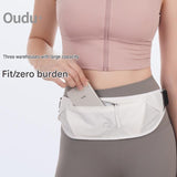 Blue Running Waist Pack—Made of waterproof nylon with an adjustable strap (fits waist sizes 60–110 cm); features a three-pocket design to store a phone and keys, includes reflective strips for safety during night runs, and is suitable for running, mountai