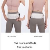 White Running Waist Pack—Made of waterproof nylon with an adjustable strap (fits waist sizes 60–110 cm); features a three-pocket design to store a phone and keys, includes reflective strips for safety during night runs, and is suitable for running, mounta