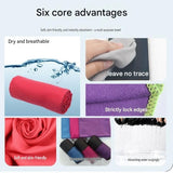 2 Piece Purple Microfiber Sports Towel Set -  152*76cm and 80*40cm Quick Dry Gym Towels, Ultra Absorbent Sweat Towel for Fitness Running Swimming, Lightweight Travel Friendly