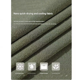 Green Portable Quick Dry Towel with  Elephant Storage Box  - Microfiber Cooling Sports Sweat Towel with Silicone Case  for Gym Swimming Travel