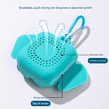 Red Portable Quick Dry Towel with  Elephant Storage Box  - Microfiber Cooling Sports Sweat Towel with Silicone Case  for Gym Swimming Travel