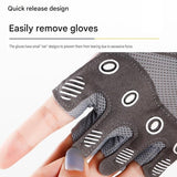 Pink S size Women's Half-Finger Fitness Gloves - Liquid Silicone Shock Absorption, Ice Silk Breathable Fabric, Non-Slip Grip for Gym Yoga Cycling Weight Training