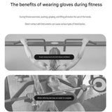 Grey M size Women's Half-Finger Fitness Gloves - Liquid Silicone Shock Absorption, Ice Silk Breathable Fabric, Non-Slip Grip for Gym Yoga Cycling Weight Training
