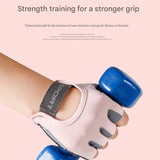 Black S size Women's Half-Finger Fitness Gloves - Liquid Silicone Shock Absorption, Ice Silk Breathable Fabric, Non-Slip Grip for Gym Yoga Cycling Weight Training