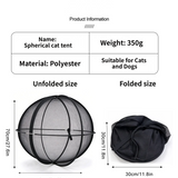 Pink 360° Panoramic Rolling Cat Playpen - 70cm Foldable Spherical Cat Safe Exercise Enclosure, One-Click Setup & Easy Storage for Indoor Outdoor Play and Training