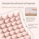 Pink Personal Care Set - Silicone Scalp Massager Shampoo Brush and Long Exfoliating Back Scrubber Strap - Deep Cleansing, Gentle Massage, Non Slip Grip, Home Spa Essentials