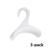 3-pack white Arched Wardrobe Bag Hook - Heavy Duty PP Plastic Hanger for Handbags, Ties, Scarves, Hats, Fits Rods Up to 3.5cm, Space Saving Closet Organizer