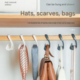 3-pack black  Arched Wardrobe Bag Hook - Heavy Duty PP Plastic Hanger for Handbags, Ties, Scarves, Hats, Fits Rods Up to 3.5cm, Space Saving Closet Organizer