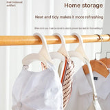 3-pack black  Arched Wardrobe Bag Hook - Heavy Duty PP Plastic Hanger for Handbags, Ties, Scarves, Hats, Fits Rods Up to 3.5cm, Space Saving Closet Organizer
