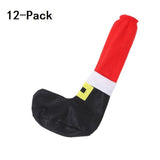 Christmas elements Chair Leg Covers 12-Pack - Festive Polyester Santa Boots for Dining Room - Christmas Table Decoration for Parties & Holiday Gathering
