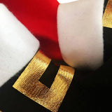 Christmas elements Chair Leg Covers 12-Pack - Festive Polyester Santa Boots for Dining Room - Christmas Table Decoration for Parties & Holiday Gathering