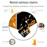 3-Pack Orange Halloween Tablecloth Waterproof PEVA - 274x137cm  Party Table Cover with Pumpkin Ghost Print, Oil Resistant Decor for Kids Dinner and Home Decoration