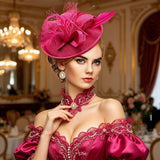 Yellow Elegant Sinamay Fascinator Hat with Feathers & Veil - 3-in-1 Wedding, Derby & Formal Event Headpiece with Headband & Clip - Lightweight Mesh Saucer Hat