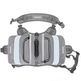 Light Grey Dog Backpack Harness for Medium to Large Dogs - Tactical Vest with Saddlebags, Water-Repellent Oxford & Breathable Mesh - Reflective Outdoor Hiking Pack, Adjustable Chest Girth 65-93cm