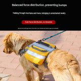 Camouflage color Dog Backpack Harness for Medium to Large Dogs - Tactical Vest with Saddlebags, Water-Repellent Oxford & Breathable Mesh - Reflective Outdoor Hiking Pack, Adjustable Chest Girth 65-93cm