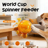Interactive Pet Food Puzzle Toy - 360 Degree Rotating Treat Dispenser Ball - Adjustable Kibble Feeder for Cats & Dogs, Slow Eating Training, Mental Stimulation