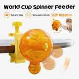 Interactive Pet Food Puzzle Toy - 360 Degree Rotating Treat Dispenser Ball - Adjustable Kibble Feeder for Cats & Dogs, Slow Eating Training, Mental Stimulation