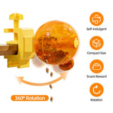 Interactive Pet Food Puzzle Toy - 360 Degree Rotating Treat Dispenser Ball - Adjustable Kibble Feeder for Cats & Dogs, Slow Eating Training, Mental Stimulation