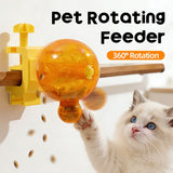 Interactive Pet Food Puzzle Toy - 360 Degree Rotating Treat Dispenser Ball - Adjustable Kibble Feeder for Cats & Dogs, Slow Eating Training, Mental Stimulation