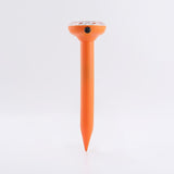Orange Solar Snake and Rodent Repeller 2 Pack - 25cm Solar Powered Ground Stakes with Sonic Vibration, IPX4 Rain Resistance for Gardens, Lawns and Outdoor Areas