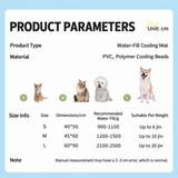 M Size Water Filled Pet Cooling Mat (40X50cm)- Blue Snowflake PVC Cooling Pad with Water Inlet for Dogs and Cats, Summer Bed Mat for Floor, Crate, Sofa and Pet Bed