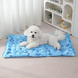 XL Size Water Filled Pet Cooling Mat (60X90cm)- Blue Snowflake PVC Cooling Pad with Water Inlet for Dogs and Cats, Summer Bed Mat for Floor, Crate, Sofa and Pet Bed