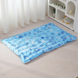 XL Size Water Filled Pet Cooling Mat (60X90cm)- Blue Snowflake PVC Cooling Pad with Water Inlet for Dogs and Cats, Summer Bed Mat for Floor, Crate, Sofa and Pet Bed