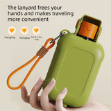 Brown Portable Pet Water Bottle and Food Bowl - 460ml 2 in 1 Foldable Travel Feeder with One Touch Water Dispensing and Carry Strap for Dogs and Cats