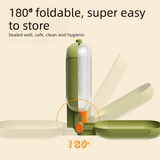 Brown Portable Pet Water Bottle and Food Bowl - 460ml 2 in 1 Foldable Travel Feeder with One Touch Water Dispensing and Carry Strap for Dogs and Cats