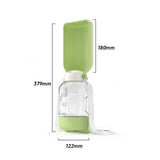 White 2 in 1 Portable Dog Water Bottle and Food Container - 1100ml Travel Pet Water Dispenser with 160g Food Storage, Foldable Drinking Trough and Shoulder Strap