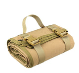 khaki Waterproof Camping Ground Mat  200 x 75 cm High Density Oxford Fabric, Roll Up Portable Moisture Resistant Outdoor Mat for Camping, Picnics and Training