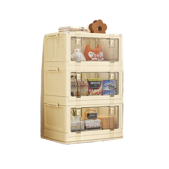 NNEDSZ Vintage Folding Storage Box Large 3 Layers