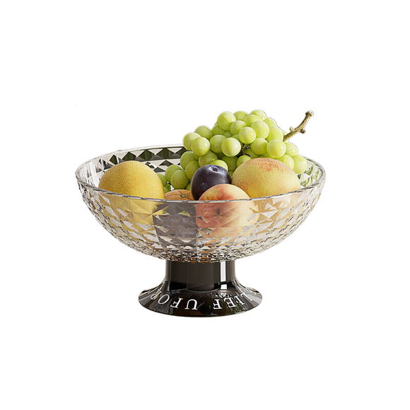 NNEDSZ Black Footed Diamond Transparent Fruit Tray 25.8/12.8x13.5cm