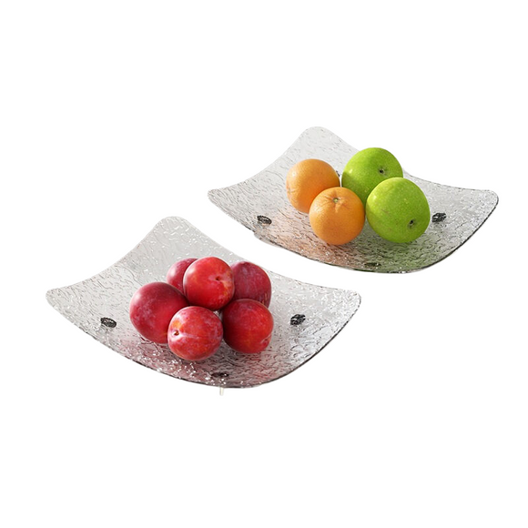 NNEDSZ Water ripple tray transparent two pack 24.5 * 19 * 5CM