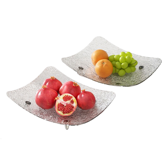 NNEDSZ Two transparent water ripple trays 32 * 25 * 6cm