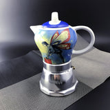 NNEDSZ Fairy Vintage Porcelain Ceramic Italian Stove Top Espresso Coffee Maker 3-4Cups 200ml