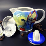 NNEDSZ Fairy Vintage Porcelain Ceramic Italian Stove Top Espresso Coffee Maker 3-4Cups 200ml