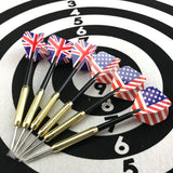 NNEDSZ Durable Part  Printing 18" Two Side Dart Board+6 Darts Steel Wire Inlay