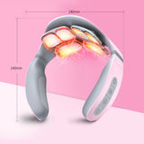 NNEDSZ Pink 6 Heads Relax remote control AI Voice Broadcast Neck Massager Electric Chargable