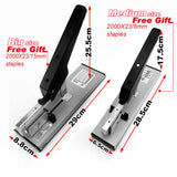 NNEDSZ Heavy Duty Big Size Stepler With Free 2000x23/20 Steples Office Stationary