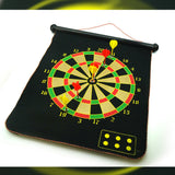 NNEDSZ 17" Magnetic Rollup Dart Board 6 Darts Large Double Side Dartboard Game