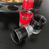 NNEDSZ Wine Game Shot Drinking Roulette Set with Casino Spin Glass Shot Party Bar Game