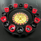 NNEDSZ Wine Game Shot Drinking Roulette Set with Casino Spin Glass Shot Party Bar Game