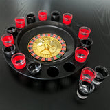 NNEDSZ Wine Game Shot Drinking Roulette Set with Casino Spin Glass Shot Party Bar Game