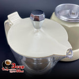 NNEDSZ Latest Styles Electric Aluminum Espresso Moka Coffee Maker 3cups Italian Classic - Cream