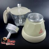 NNEDSZ Latest Styles Electric Aluminum Espresso Moka Coffee Maker 3cups Italian Classic - Cream